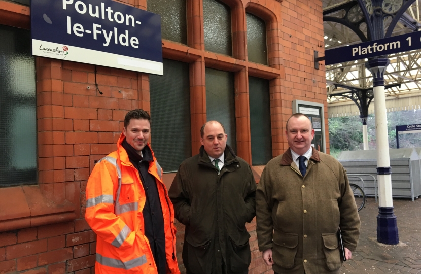 Michael Butler from Network Rail with Ben Wallace MP and C/Cllr Alf Clempson